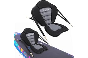 SereneLife Paddleboard Seat - Detachable UniversaL BAdjustable Seat, with Straps and Hooks, Form-Fitting Design for All Body Sizes, Kayak Compatibility, Suitable for Rowing Boat and Fishing Boat