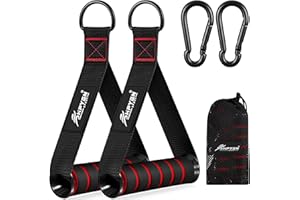 HPYGN Resistance Bands Handle, Gym Handles For Fitness Workout Bands, Pilates, Yoga, Crossover Tricep Exercise, Strength Trainer, Gym Cable Attachments with 2 Heavy Duty Carabiner Hooks