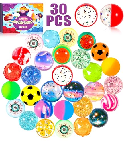 Senvianda Flummis Set - 50 Stück 32mm Mit Smiley Gesichtern