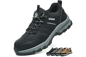KTDYG Sicherheitsschuhe Arbeitsschuhe Herren Damen Leicht Sportlich Stahlkappenschuhe Atmungsaktiv rutschfest mit Stahlkappe 37-46 EU