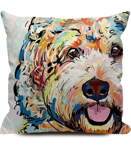 Old English Co. Aquarell-Hundekarte – Labradoodle Motiv, Blanko Innen, Perfekt Für Hundefreunde