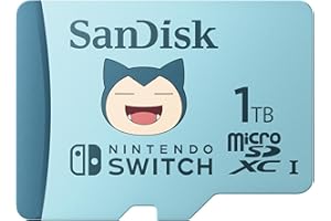 SanDisk Nintendo Tarjeta Micro SDXC 1 TB para Nintendo Switch Consoles, hasta 100 MB/s, Edición Pokémon Snorlax, Añade de Almacenamiento para tu Consola Nintendo Switch, UHS-I, Class 10, U3