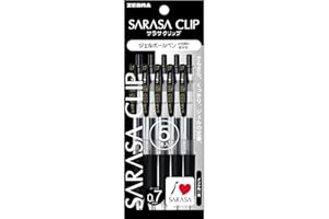 1 X 5 pens Zebra Sarasa clip gelink ballpoint pen 0.7mm P-JJB15-BK5 black by ZEBRA
