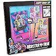 abeec Monster High Kids Journal with Fluffy Notebook, Skull Pen, Diary Stickers, Paper Clips, Ruler, Pencil Sharpener, Pencil - Children's Stationery Set - Girls Birthday Presents - Secret Diary Set