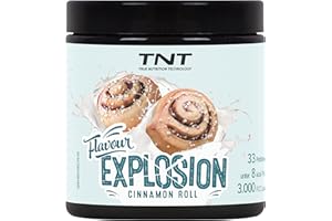 TNT Geschmackspulver "Flavour Explosion" (Cinnamon Roll / 100g) • Unter 10 kcal pro Portion • Kalorien sparen • Ideal für Joghurt, Quark, Protein-Shakes, etc.