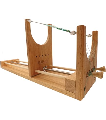 Weaving Loom INDIVSHOW Wooden Bead Loom Kit Complete