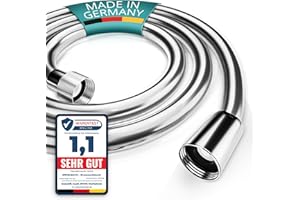Engelbach® Duschschlauch 2m aus Kunststoff - Brauseschlauch mit Standard Anschluss - Flexibel & Trinkwassergeprüft - Made in Germany