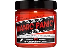 Manic Panic Psychedelic Sunset Classic Creme, Vegan, Cruelty Free, Orange Semi Permanent Hair Dye 118ml