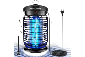 WUEAOA Myggdödare utomhusm 4200V med 9W LED-lampa, insektsdödare 15W UV, flugfälla elektrisk, mosquito killer IPX4 vattentåli