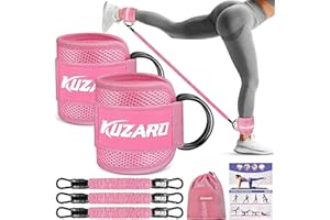 KUZARO Resistance Bands Set with Ankle Straps, Legs and Glutes Workout Equipment, Ankle Weights Bands for Women, Booty Exercise Equipment for Kickbacks and Hip Training, Home Gym Fitness Equipment