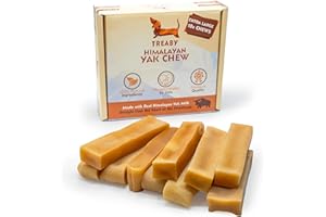 Treaby Himalayan Yak Chews for Dogs & and Puppies Box of 10 Small – Yak Milk Chews Dental Stick – Healthy Natural Dog Treats for Teeth & Bones Long Lasting Dog Chews