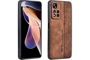 XINYEXIN Funda para Xiaomi Redmi Note 11 Pro Plus 5G (11 Pro+ 5G), Ultradelgado Antideslizante Antichoque Carcasa, Funda Protectora de Cuero Vintage - Marrón