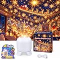 Projecteur Noel Interieur, 4 ThèMes 360° Dynamique Rotatif Projecteur De Noel Interieur, Christmas Projector Indoor, Base Multi-Angle RéGlable, Pour Chambre à Coucher, CinéMa Maison, NoëL (Noël-1)