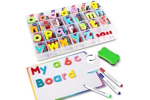 DASKID Magnetic Letters for Classroom Alphabet Letters Kit 234 Pcs with Double Side Whiteboards & Note Boards with Lines, Foam Alphabet Letters for Preschool Kids Toddler Spelling and Learning ABC & Colors