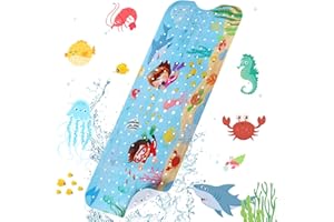 DICLLY Tappetino da Bagno Antiscivolo 100x40cm | PVC Senza BPA & Lavabile in Lavatrice | Resistente alla Muffa | Sicuro per Bambini e Anziani | Design Elegante con Ventose, Materiale Antibatterico
