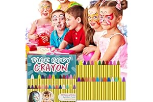 HENMI 28 Colore truccabimbi kit anallergici atossici, Face painting bambini, Adatto per Carnevale/Pasqua/Halloween/Feste colori per pancia gravidanza