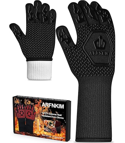 Weihnachtsgeschenk Grillzubehör 1 PAAR BBQ Ofenhandschuhe 1472°F Hitzebeständig Grillen Winter Gloves