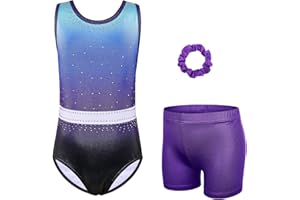XFGIRLS Shorts Serrés Costumes De Gymnastique Costumes De Ballet Costumes De Danse Avec Shorts Serrés De Couleur Unie Adaptés Aux Filles Âgées De 3 à 14 Ans