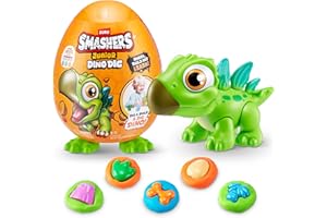 ZURU SMASHERS Smashers Junior Dino Dig Small Egg, Stegosaurus, by ZURU 12+ Surprises, Dinosaur Preschool Toys, Build Construct Sensory Play 18 Months - 3 Years (Stegosaurus)