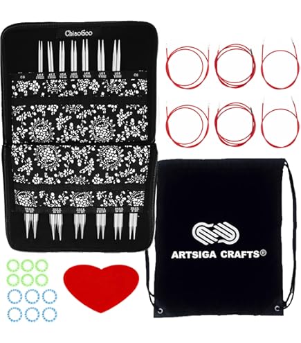 Aiguille Circulaire ChiaoGoo RED Lace 80 Cm - Taille 5.00 Mm, Acier Inox, Pointe Fine, Câble Flexible