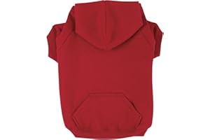 ZACK & ZOEY Zack and Zoey Basic Hoodie for Dogs, 16 Inch Medium, Tomato Red