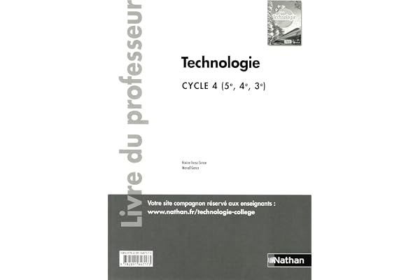 Technologie cycle 4 (5ème/4ème/3ème) - professeur - 2016