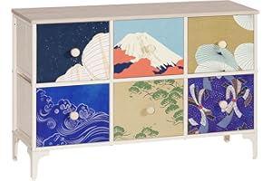 LYNCOHOME Chest of Drawers Bedroom, TV Stand Unit with Deep and Large Drawers, Fabric Wide Dresser for Living room, Kid's room, Closet