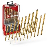 Orijinal Einhell 19-Par&ccedil;a HSS-G Titanyum Metal Matkap Ucu Seti (Tam Taşlanmış HSS 4341 &Ccedil;elik, Titanyum Kaplama, 135&deg; &Ccedil;ift A&ccedil;ı