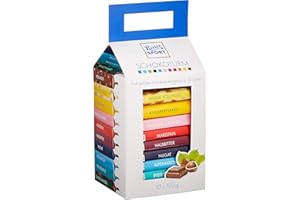 ‎RITTER SPORT Ritter Sport Turm, Tafelschokolade in 10 verschiedenen Sorten, Schoko-Turm, (10 x 100 g)
