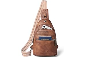 LATMAP Sac bandoulière Femme Homme Petit Sac de Poitrine pour Femme PU Cuir Bum Bag Sac poitrine Avec Bandoulière Réglable Fanny Pack Sac de téléphone Beige