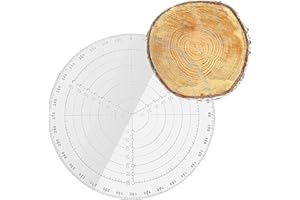 CHILOSKIT 300MM Round Center Finder, Transparent Acrylic Woodturning Center Finder Circles Drawing Tool Woodworking Compass for Drawing Circles Wood Turning Lathe