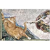Monnhein Kedi K&ouml;pek Komik Tasarımlı Dekoratif Kapı &ouml;n&uuml; Paspas, Dış Mekan/Ev İ&ccedil;i/Banyo/Mutfak/Yatak Odası/Giriş Paspasları (Ke