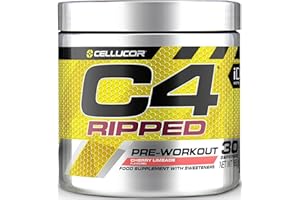 CELLUCOR C4 Ripped Pre Workout Powder Cherry Limeade 30 Servings | Zero Sugar Pre Workout with 150mg Caffeine, 500mg L Carnitine, 1600mg Beta Alanine, 200mg Green Coffee Bean Extract