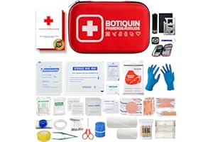 NUVEXIA® SUPER Botiquin De Primeros Auxilios PREMIUM 150 Piezas I kit De Supervivencia para Coche, Viaje, Hogar o Montaña I First Aid Kit I Ideal Para Emergencias y Senderismo.