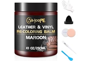 SIHOOPE Leather Repair Kit-Cleaner-Recoloring-Balm-Conditioner-Mink-Oil-for-Car-Seat-Furniture-Sofas - Better Stain Remover Leather Chair Boots Bags Shoe Vinyl Scratch Color Restorer