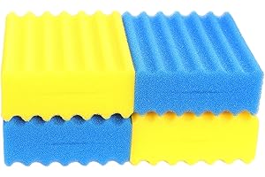 INGVIEE Kompatibel Filterschwamm für Sunsun CBF-350 CBF-350B CBF-350C CBF-550 CBF-200T Teich Filter (2X Gelb Fein, 2X Blau Grob)