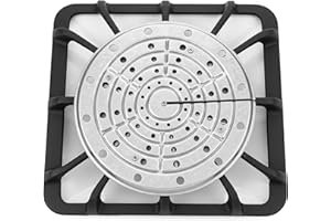 LAVATELLI TUKA Placa Térmica de Acero para Estufas de Gas, Accesorios Cocina, Distribuidor de Llama, Ahorro y Mejor Cocción, Camping Portátil, Diámetro 20cm, Color Gris, Cubre Encimera