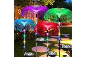 XRR Lumière Solaire Extérieur, 4 Pièces Lampe Solaire pour méduse 7 Couleurs Changeantes Lumières Solaires Jardin Etanche IP65 Solaires Lumière Décoratives pour Pelouse, Terrasse, Chemin, Passerelle