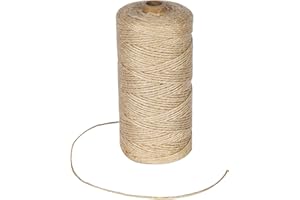 ‎EMEKIAN EMEKIAN NatüRliche Juteschnur, 2mm Dicke Schnur, 328 Fuß 3-Lagiger Juteseil, Handwerk, Hochzeiten Und Gartenanwendungen, 200m