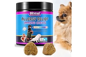 VINIMAY Itchy Dog Skin Relief, Anti Itch and Immunity Treats for Dogs, Anti Itch for Dogs, Dog Allergy Relief, w/Omega 3 + Pumpkin + Enzymes, Seasonal Allergies, Hot Spots, Peking Duck Flavor 150 Treats