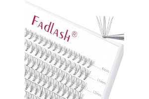 Fadlash Indywidualne rzęsy 10 Root Cluster Lashes 0.07mm C Curl 8-15mm Mixed Długość 120pcs Self-Application for DIY Individual Cluster Lashes