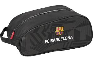 Safta F.C. Barcelona Black Oval Sneaker, multifunktionell, bärbar, sport, skolväska, fotboll, bekväm och mångsidig, 34 x 18 x 15 cm, svart, svart, Estándar, tillfällig