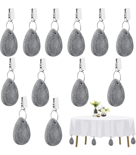 Pesi Per Tende Ferma Tovaglia Da Esterno Faccia MFCGHXR 8 Pezzi Pesi Ferma Tovaglia, Pesi Per Tovaglia, Pesi Fermatovaglia, Per Riunioni Di Famiglia Campeggio Matrimonio Giardino Picnic Ganci Per Tovaglia Da Tavola - 7