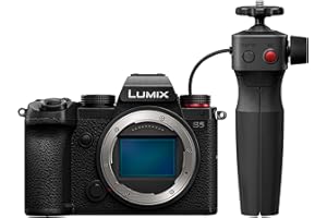 Panasonic LUMIX DC-S5GR-KIT S5 Full Frame Mirrorless Camera body, 4K 60P Video Recording with Flip Screen and Wi-Fi, L-Mount, 5-Axis Dual I.S, (Black) and Vlogging Grip [Amazon Exclusive]
