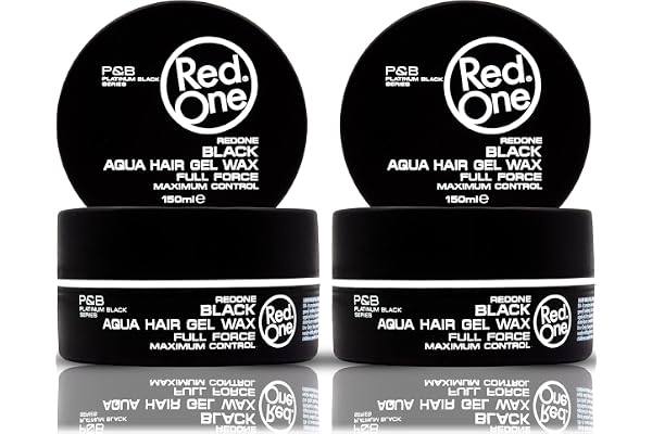 Redone Cire Aquatique Coiffante Noir 150 ml | Maintien Supplémentaire | Pour Hommes et Femmes | Aspect Brillant Longue Durée | Parfum Cerise | Contrôle Maximum | Lot de 2