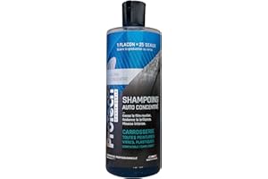 ProTechMC | Shampoing Voiture Auto Concentré pour un Nettoyage Complet | Jusqu'à 25 Seaux ou 75L | Nettoyant pour Laver la Carrosserie | Tous Types de Surfaces Extérieures | Made In France | 500ml