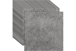 CYEER självhäftande PVC golvbeläggning 30 x 30 cm, självhäftande golvplattor för kök och vardagsrum, grå marmor, 40 kakel/3,6 m²