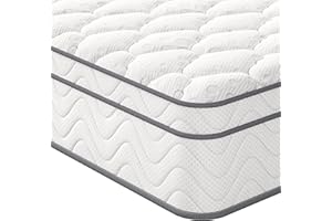 Vesgantti Single Mattress, 10.3 Inch Hybrid Mattress 3FT with Breathable Foam and Individually Pocket Spring - Medium Firm, Classic Box Top Collection(90x190x26cm)