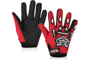 QESSUVNC Cycling Kids Full Finger Winter Gloves - Waterproof for Cycling, Hiking, Balance Bike, Scooter, Skateboard, Outdoor Sports