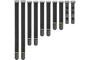 Trilancer Elastiska Spännband med Antislip Remmar, 5 Storlekskombination (10-Pack) Tunga Förvaringsband för Förlängningssladd